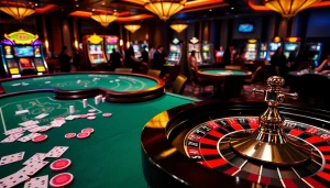 Experience the thrill of gaming at www.kjc.global with professional casino tables and vibrant atmosphere.