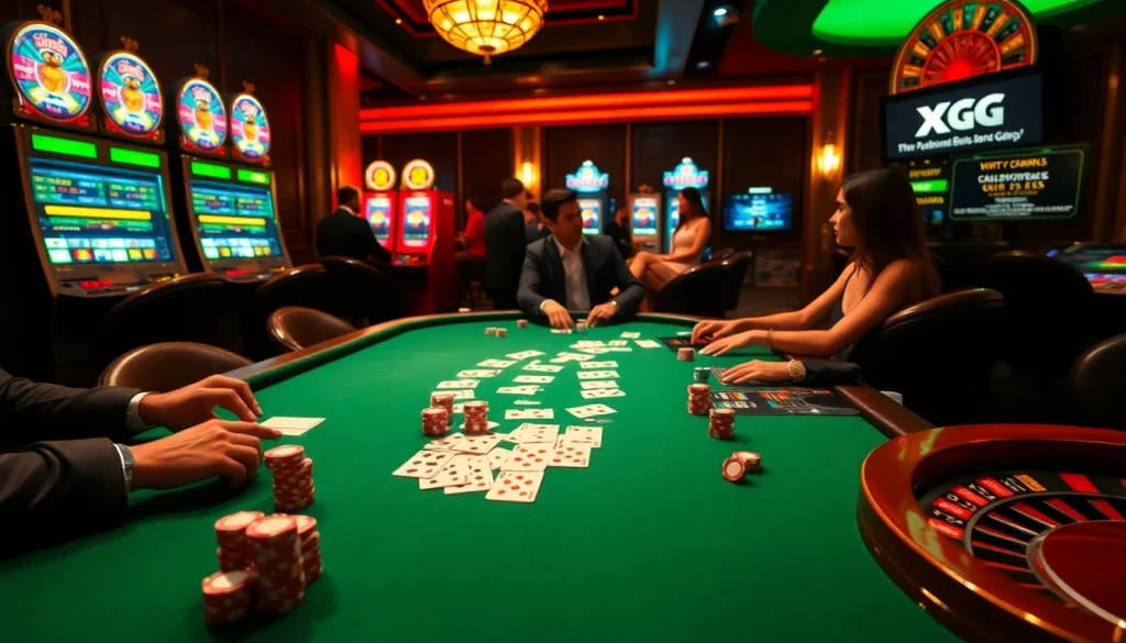 Experience luxury gaming at site xxgg with high-stakes poker and vibrant slot machines.