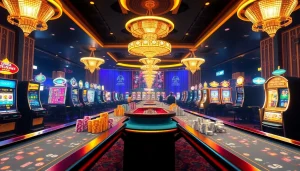 Engaging players at a luxurious casino featuring link alternatif sbobet themed elements and vibrant gambling action.