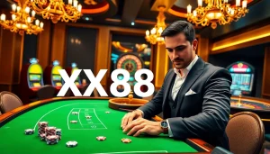Exciting gameplay at XX88 with vibrant casino tables and luxurious atmosphere.