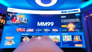 MM99 online gaming interface showcasing a user-friendly design for sports betting and live casino.