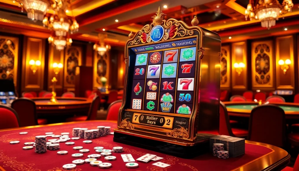 Experience high-stakes excitement with mahjong ways 2 slot machine in a luxurious casino setting.