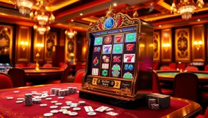 Experience high-stakes excitement with mahjong ways 2 slot machine in a luxurious casino setting.