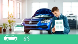 Visually compare extended warranty vs mechanical breakdown insurance which is better through icons and documents in a professional setting.