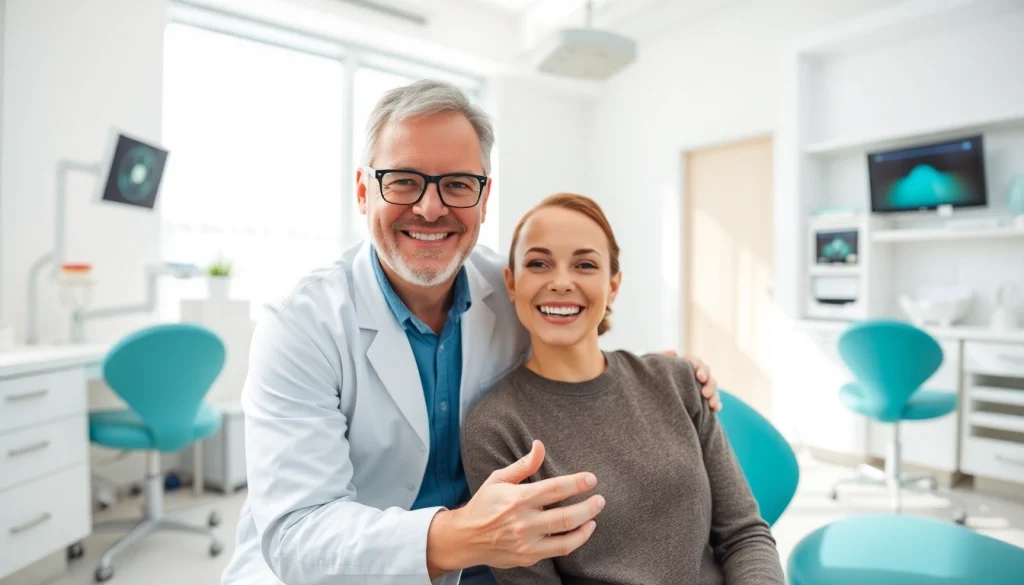 Engaging orthodontist consultation in modern clinic, emphasizing orthodontics edmonton.
