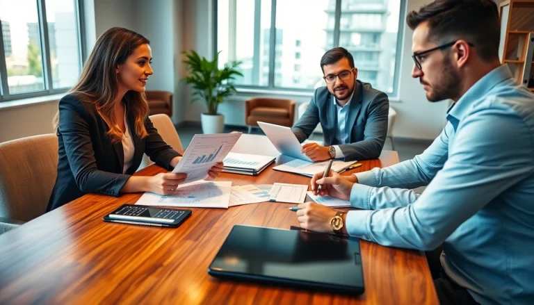 Tax Consultants in Kenya collaborating on financial strategies in a modern office environment.