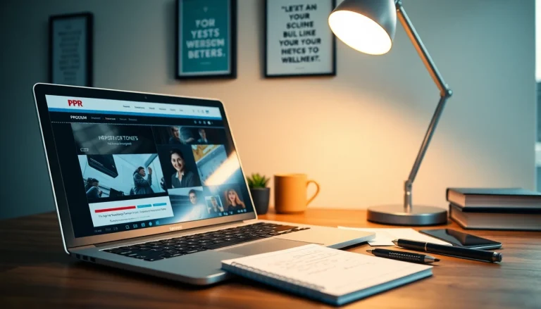 Explore essential strategies for pr websites through a well-organized workspace.