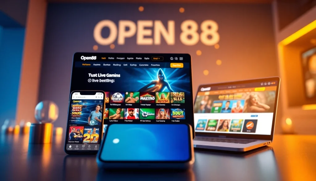 Discover the engaging Trang chủ open88 interface showcasing diverse gaming options for an exciting online experience.