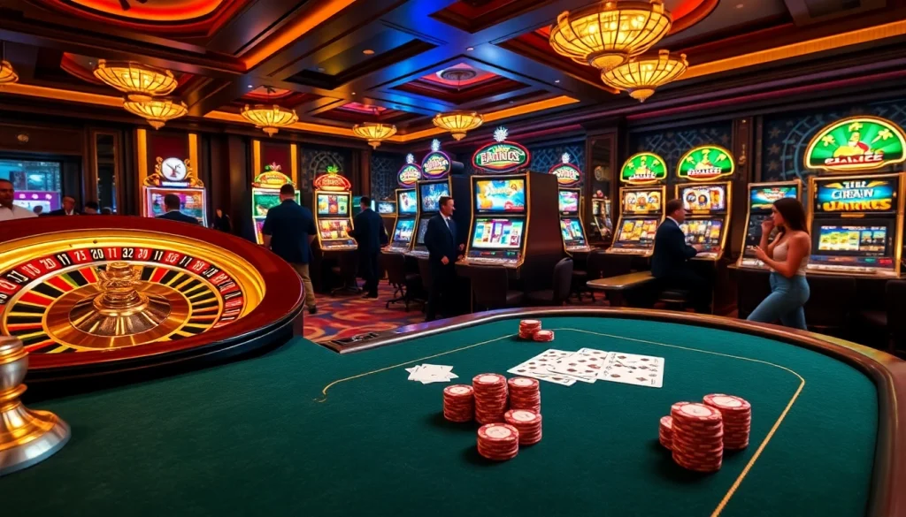 Engage in thrilling gameplay at toto919 with luxurious casino elements, including poker and roulette.