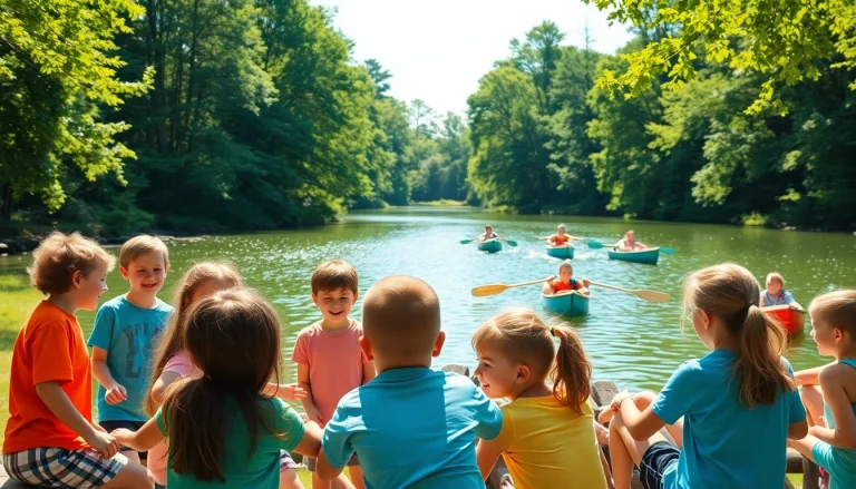 Kids having fun at illinois summer camps, engaging in outdoor activities and adventures.