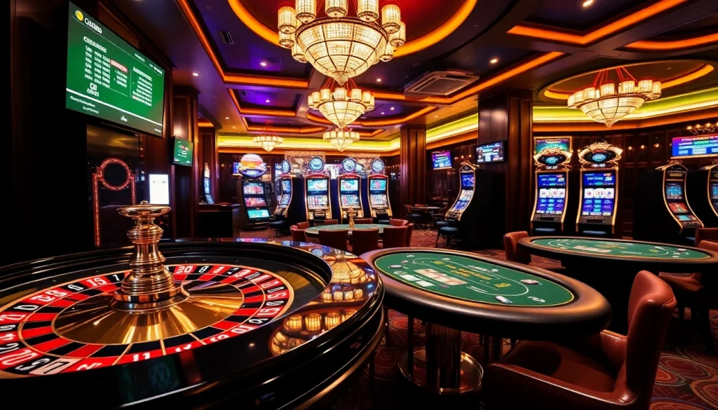 Engage with the QQ88 online casino experience, featuring lively casino tables, roulette activity, and gaming excitement.