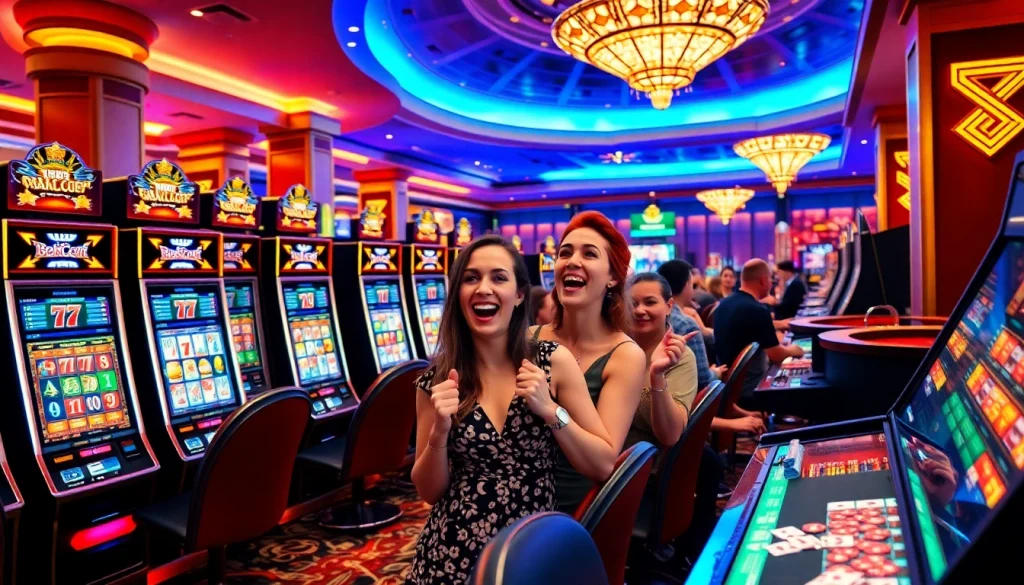 Experience high-stakes excitement at slot gacor machines in a luxury casino setting.