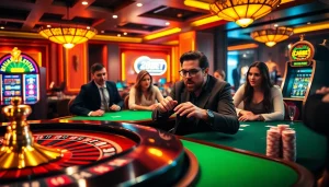 Players enjoy a thrilling game at the 28BET casino table, enhancing their betting experience.