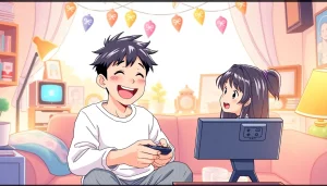 り・ちゃいるど! の若い少年と女子大生が、遊び心あふれる設定の中で織りなす愉快なやり取りを紹介。