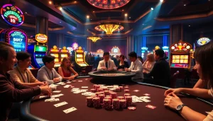 Experience exciting gameplay at https://ps99seo.com/ with a vibrant poker table filled with action and professional decor.
