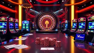 Experience the excitement of placing bets at Link V9bet with luxurious casino visuals.