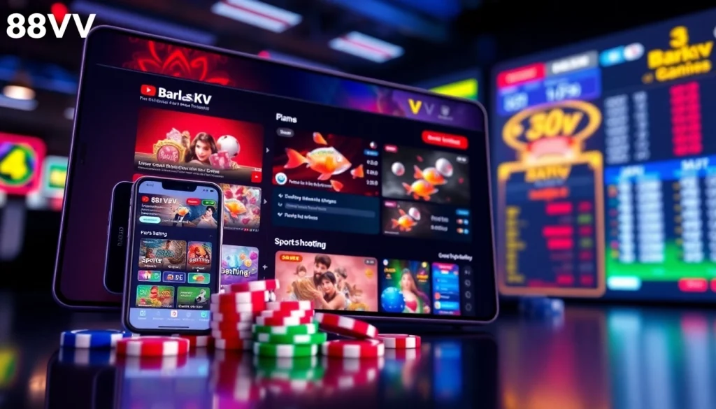Experience online gaming with 88VV's modern platform featuring vibrant games and seamless interfaces.