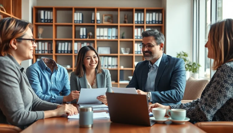 Discussing Family Law Financial Agreements in a modern office with a professional attorney.