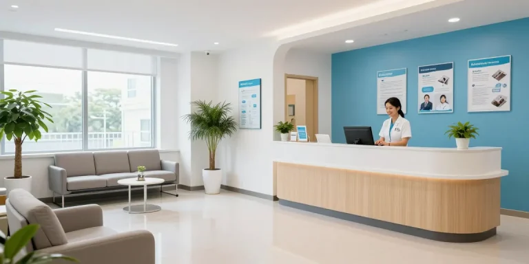 Married couples separate ACA plans with compassionate patient care in a modern health clinic setting.